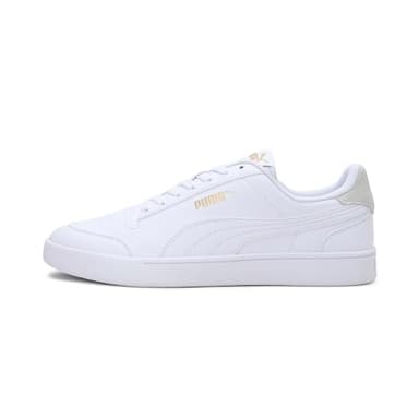 PUMA Unisex Puma Shuffle Sneaker, Puma White-Puma White-Puma Team Gold, 47 EU