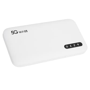 Mobiler 5G Hotspot, Tragbarer WiFi 6 Hotspot Router mit SIM Kartensteckplatz, Mobiles Hochgeschwindigkeits Hotspot Gerät mit Touchscreen, 16 Angeschlossene Geräte, Weiß