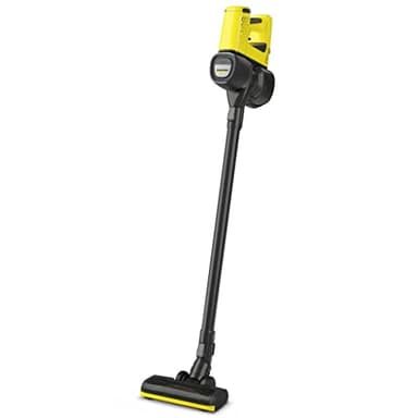 Kärcher Akku-Staubsauger VC 4 Cordless myHome, 2 Saugstufen, Laufzeit: Gewicht: 2,3 kg, inkl. 21,6 V Akku, Ladegerät, Wandhalterung, Boden- und Fugendüse, 2-in-1-Staubbürste, Gelb, Schwarz