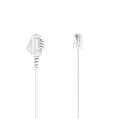 Hama DSL-Box-Kabel, TAE-F-Stecker - Modular-Stecker 8p2c, 6 m, Weiß