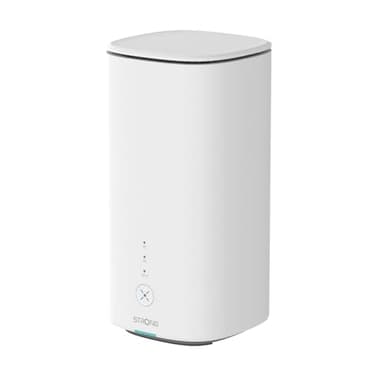 STRONG - 5G WLAN Router Wi-Fi 6 AX3000 - Mobiler Hotspot - Bis zu 3,2 Gbps - 2 LAN-Anschlüsse 1 Gbps + 2,5 Gbps - Betrieb mit Nano-Sim aller Netzbetreiber - Einfache Installation - weiß