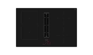 Siemens ED811BS16E iQ300, Kochfeld mit Dunstabzug (Induktion), 80 cm, Rahmenlos aufliegend, flächenbündig, touchControl, powerBoost – Erhöhe die Power einzelner Induktionszonen, Schwarz
