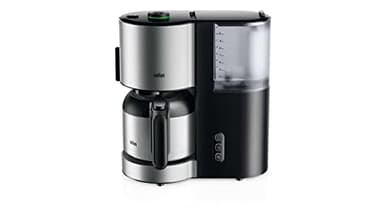 Braun Household Kaffeemaschine KF 5105 BK – IDCollection Filterkaffeemaschine, mit AromaSelect & 10 Tassen Thermoskanne, perfekter Genuss, 1000 Watt, Schwarz/Edelstahl