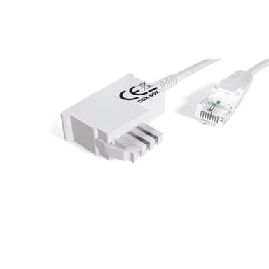 COXBOX 5 m DSL Kabel Fritzbox, Speedport, Easybox - TAE Kabel RJ45 weiß - VDSL ADSL WLAN Router-Kabel mit Twisted Pair für eine zuverlässige Verbindung