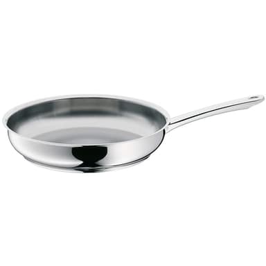 WMF Profi Bratpfanne 28 cm Induktion, Edelstahlpfanne unbeschichtet, Cromargan Edelstahl, backofenfest