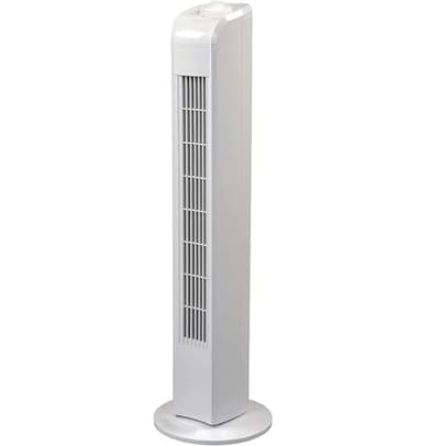 JUNG TV01 Turmventilator 76cm, Weiß – Leiser Säulenventilator mit 3 Geschwindigkeitsstufen, 75° Oszillation, Energieeffizienzklasse A+, Ideal für Räume bis 50 m², Geräuscharmer Betrieb und modernes