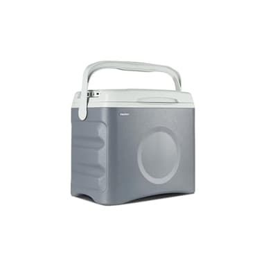 MEDION Thermoelektrische tragbare Kühlbox (25 Liter, Kühl- und Warmhaltefunktion, 12V Zigarettenanzünder 230V Netzanschluss USB - Stromversorgung, für Auto, Boot und Camping, MD10735) grau