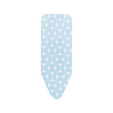 Brabantia - Bügelbrettbezug C - 124 x 45 cm - Auflage - Strapazierfähige 2 mm Schaumstoffschicht - 100% Baumwolle - Für Bügeleisen & Dampfbügeleisen - Schnurbindung & Stretch-System - Fresh Breeze