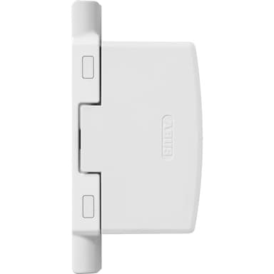 ABUS Scharnierseitensicherung FAS97 - schlüssellose Fenstersicherung für die Scharnierseite von Fenster, Terrassentür und Balkontür - Einbruchschutz gegen Aufhebeln - verdeckt montierbar - weiß