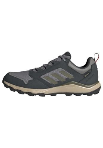adidas Herren Tracerocker 2.0 Gore-TEX Trail Running Shoes Trailrunning-Schuhe, Solid Grey/Olive Strata/Carbon, 43 1/3 EU