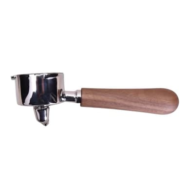 Siebträger für Delonghi Dedica Serie EC680-/ EC685 & EC885 - Einzel Auslauf für echten Espresso Genuss - Walnuss Holz und Edelstahl - Qualitäts Kaffeezubehör by [JoeFrex]