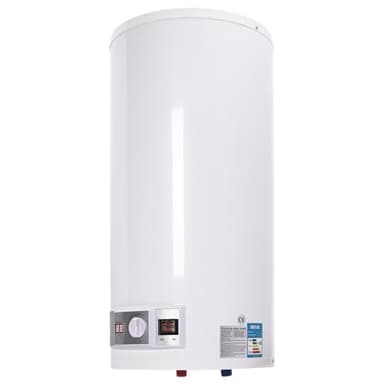 Konfiur 2KW 80L Elektro Warmwasserboiler, IPX4 Vertikal Led Durchlauferhitzer Warmwasserspeicher ABS Wandhängender Boiler für Küchen, Toiletten, Friseursalons, Bäder, Wohnwagen (80L 1)