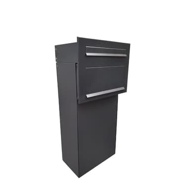 F-05-B XXL Durchwurf Paket-Briefkasten in RAL 7016 (30-51 cm Tiefe)