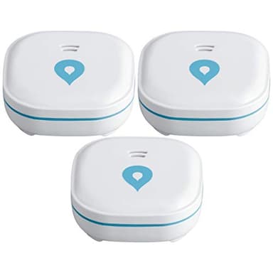 SEBSON Wassermelder mini GS153, 10 Jahres Langzeit-Batterie, Wasseralarm, Wasserwächter 60x60x24,2mm, Wassersensor mit Lithium Batterie, 3er Pack