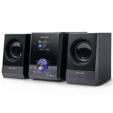 Muse Stereoanlage, Kompaktanlage mit CD-Player & DAB Radio, Mini Stereoanlage mit 2 Lautsprecher, Musikanlage mit FM/DAB/DAB+ Digital-Radio, Bluetooth & AUX, MP3 & Spotify, Musik-Anlage Kompakt