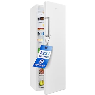 Bomann® Kühlschrank ohne Gefrierfach | 322L | 172cm Kühlschrank | Schnellkühlfunktion | MultiAirflow für gleichmäßige Kühlung | Getränkekühlschrank | 5 Ablagen | Türanschlag wechselbar | VS 7345 weiß