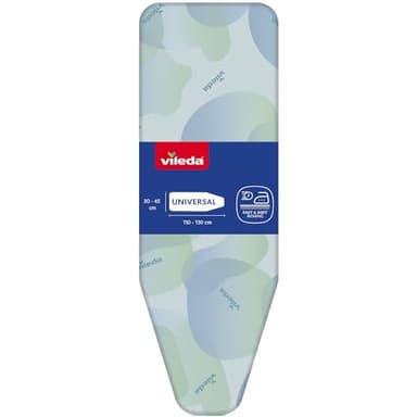 Vileda Premium 2in1 Bügelbrettbezug | Universal Bezug für Dampfbügelstation | Hitzebeständig, Reflektierend, Waschbar - Passend für 30–45 cm x 110–130 cm Bügelbretter, Silber-Grau | 1 Stück