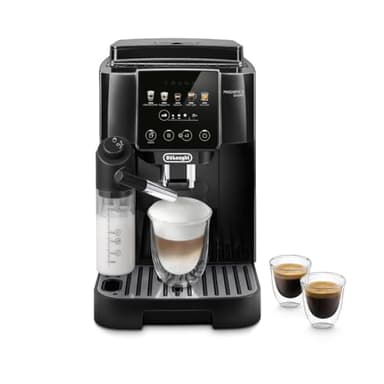 De'Longhi Magnifica Start ECAM220.91.B, Kaffeevollautomat mit LatteCrema-Milchsystem für Automatischen Cappuccino, 5-Direktwahl-Tasten, Soft-Touch-Bedienfeld, x2-Funktion, Schwarz