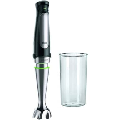 Braun MultiQuick 7 MQ 7000X Stabmixer - Pürierstab mit abnehmbarem Edelstahl Mixfuß mit ActiveBlade Technologie zum Pürieren der härtesten Zutaten, inkl. 600 ml Mix- & Messbecher, 1000 Watt, Schwarz
