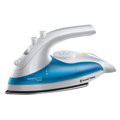 Russell Hobbs Dampfbügeleisen Reise (Leicht, kompaktes Reisebügeleisen mit Dampf, weltweite Spannungsanpassung 110-240V) Bügeleisen (Edelstahlsohle,Temperaturregler,Trocken und Sprühfunktion) 22470-56