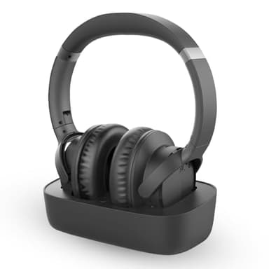 Avantree Ensemble – Funkkopfhörer Kabellos für TV, 35Std. Spielzeit Bluetooth Kopfhörer mit Ladestation & Sender für Senioren, Kompatibel mit Fernseher mit Optischem, AUX oder Bluetooth-Audioausgang