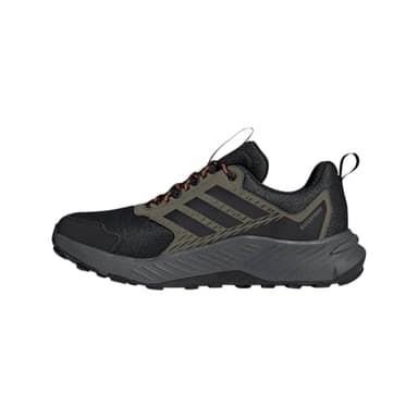 adidas Herren Terrex Tracefinder 2 Climaproof Trail Running Shoes Trailrunning-Schuhe, Olive Strata/Core Black/Semi Impact Orange, 45 1/3 EU
