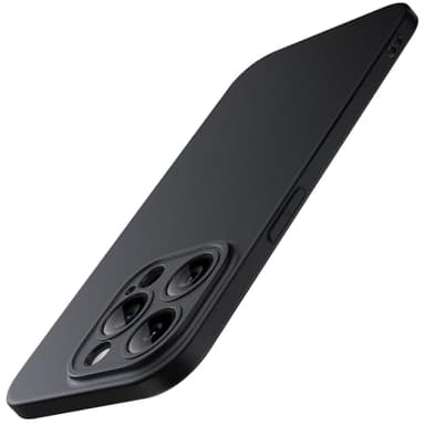 JETech Dünn Hülle für iPhone 15 Pro 6,1 Zoll mit Kameraschutz Eingebaut Schutzhülle, Ultra Slim Leicht Matt Finish Minimalistische Handyhülle (Schwarzes Titan)