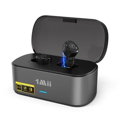 1Mii Funkkopfhörer für Fernseher, Kabellose TV-Ohrhörer mit Transmitter & Ohrhörer Ladestation für Senioren, 2,4 G Niedrige Latenz, Plug und Play, für TV mit optischen, AUX, Cinch Anschlüssen -E3Pro