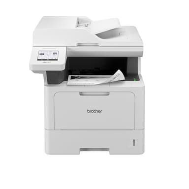 Brother MFC-L5710DW 4-in-1 Mulifunktionsdrucker schwarz weiß (A4, 48 Seiten/Min., 1.200x1.200 DPI, LAN, WLAN, Duplex-ADF, 250 Blatt Papierkassette) weiß/grau