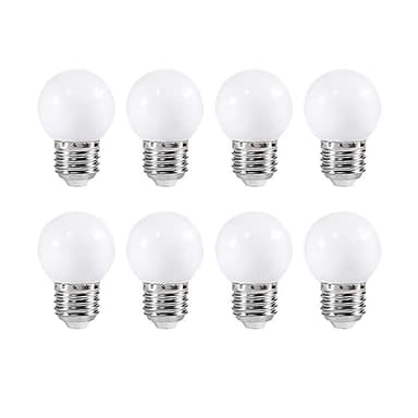 ZFQ 2W E27 G45 LED Leuchtmittel, Glühbirne E27 Warmweiß, Mini Globe für 2W Glühlampen 200 Lumen 2700 Kelvin, Wasserdichte Lichterkette für Innen und Außen Bereich, AC 220-240V, 8 Stück