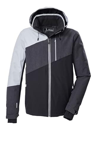 killtec Herren Skijacke/Funktionsjacke mit abzipbarer Kapuze und Schneefang KSW 102 MN SKI JCKT, schwarz, 4XL, 43446-000