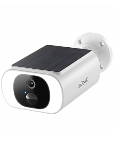 ieGeek 2K Überwachungskamera Aussen Akku, 2.4Ghz überwachungskamera Aussen Solar mit Built-In Solarpanel，Farbnachtsicht, PIR-Bewegungserkennung, Alexa, 2-Wege-Audio
