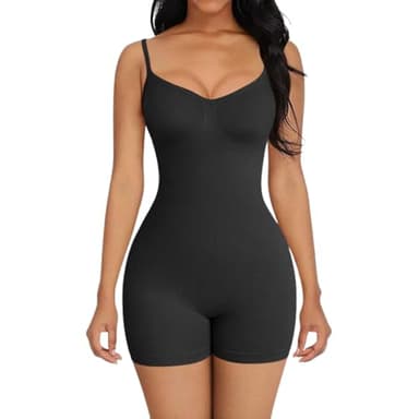 MELARQT Shapewear für Damen Body Bauchweg, Shaping Body Damen Shaper Dicht Bodysuit Women Hohe Qualität, Shapewear Tank Top Jumpsuit Effektive Dichtheit-M