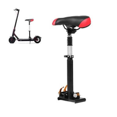 XPJBKC E Scooter Sitz, E Roller Sitz für Xiaomi M365 Ninebot, Elektroroller Sitz, Elektroroller Sattelsitz mit Schlüssel, Einstellbare Höhe 42-65cm, Basisbreite 15cm, Sitz für e Scooter, Schwarz