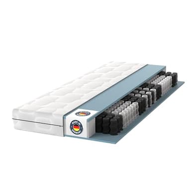 BMM Matratze 180x200 cm Ortho Medic Taschenfederkernmatratze Härtegrad H4/Öko-Tex Zertifiziert/ergonomische 7 Zonen Matratze Höhe 21 cm/Matratzen produziert in Deutschland