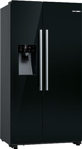 Bosch KAD93ABEP Serie 6 Amerikanischer Side-by-Side Kühlschrank, 178,7 x 90,8 cm, 371 L Kühlen & 191 L Gefrieren, Eis- und Wasserspender mit Wasseranschluss,No Frost, XXL-Fassungsvermögen