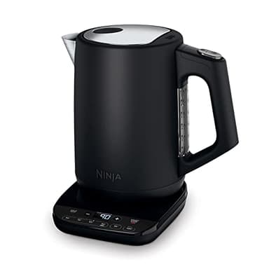 Ninja Wasserkocher Perfect Temperature, 1,7L, LED-Anzeige, Wasserkocher mit Schnellkoch-Funktion und verschiedenen Temperatureinstellungen, Mattschwarz KT200EU