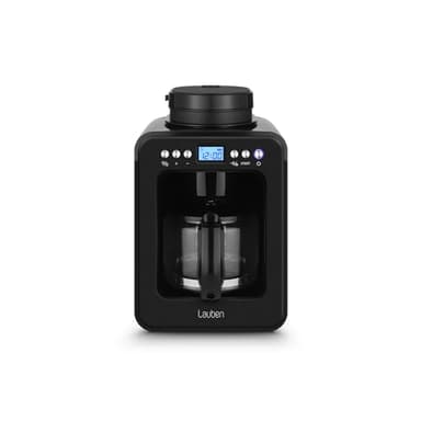 Lauben Grind&Drip Coffee Maker 600BB, kleine Kaffeemaschine mit Integriertes Mahlwerk, Abwaschbarer Filter, Automatische Abschaltung, Anti-Tropf® Technologie, Inhalt 2-4 Tassen (0,56l)