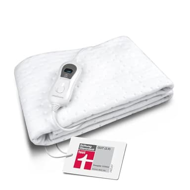 Medisana HU 665 Wärmeunterbett 150 x 80 cm, Heizdecke mit Abschaltautomatik und Überhitzungsschutz, elektrische Wärmedecke für das Bett mit 3 Temperaturstufen, waschbar