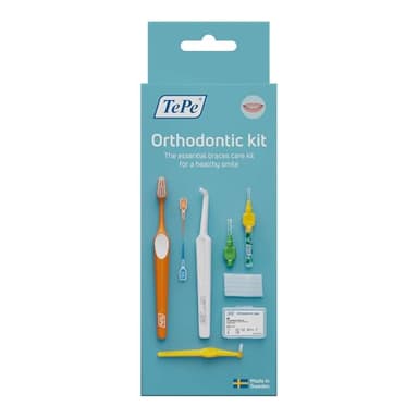 TePe Zahnspangen-Pflegeset Orthodontic Kit (10-teilig) / Das ideale Set für ein gesundes Lächeln