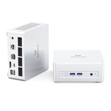MINIS FORUM UM880 Plus Mini PC, AMD Ryzen 7 8845HS(8C/16T, bis zu 5.1GHz), 32 GB DDR5 RAM und 1 TB PCIe 4.0 SSD, Mini Computer Oculink,AMD Radeon 780M, HDMI/DP/USB4, 2.5G LAN, Wi-Fi 6E, Bluetooth 5.3
