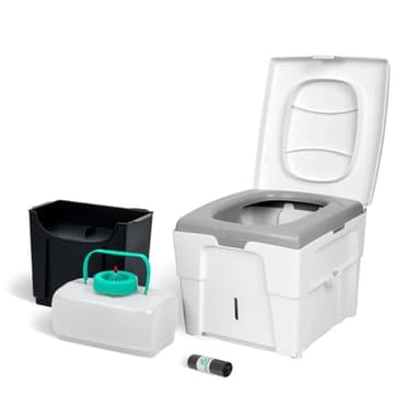 TROBOLO WandaGO Lite – Kompakte Campingtoilette [30x38x34] – Ultraleichte Trockentrenntoilette für unterwegs – Ohne Gerüche, Wasser & Chemie – Mobile Reisetoilette für Auto, Van, Camping & Boot
