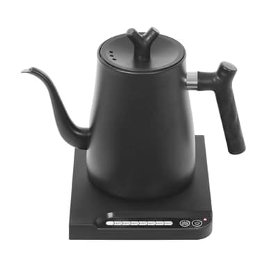 Elektrischer Wasserkocher, 1000W Edelstahl Temperaturregelung Schwanenhals Wasserkocher Teekessel Electric Kettle 1000ML, Einstellbare Temperatur, Schwarz