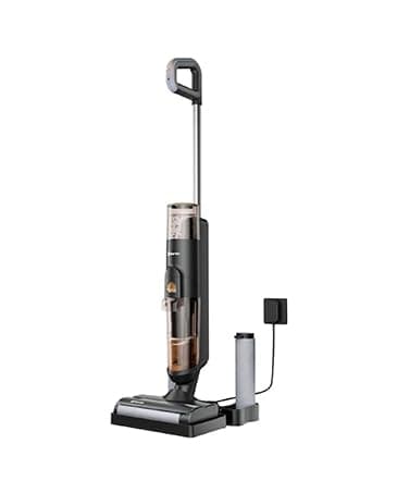 Hearten Nass Trockensauger, Selbstreinigung, Staubsauger mit Wischfunktion, Kantenreinigungsbürste, Für Hartböden, Tierhaare, Intelligente Schmutzerkennung, Sprachansagen.