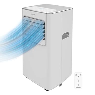 Cecotec Tragbare Klimaanlage mit Fernbedienung ForceClima 7100 Soundlos. 7000 BTU, Soundless Technology, LED -Bildschirm, 4 Modi, 2 Geschwindigkeiten, Abdeckung von bis zu 15 m2