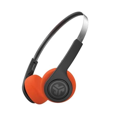 JLab Rewind 2 Retro Kopfhörer - Kleine Bluetooth Kopfhörer Kabellos, 20+ Std Akkulaufzeit, Individuelle Steuerung über App, Look der 80er/90er, Vintage On-Ear Leicht-Kopfhörer mit Mikro, Schwarz