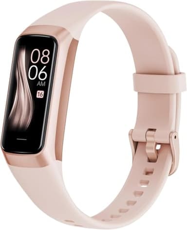 MORELOCO Fitness Tracker,Smartwatch,24H Herzfrequenz- & Schlaftracking,SPO₂-Tracking, 20+ Sportmodi,1,1" AMOLED Display, Schrittzähler, IP67 wasserdicht für iOS Android (Rosa)