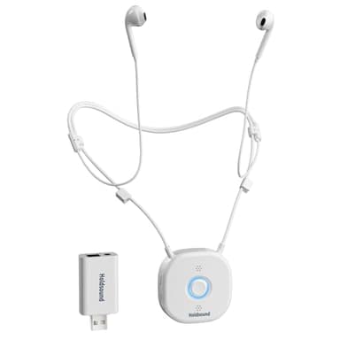 Holdsound Funkkopfhörer Kabellos für TV, Komfortable Kopfhörer für Fernseher mit USB-Sender, Einfache Einrichtung für Senioren, Keine Verzögerung, 30 Meter Reichweite, 15 Std (Weiß)