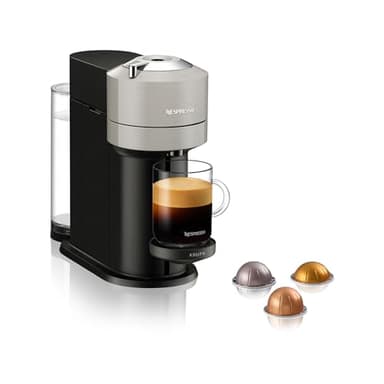 NESPRESSO Krups XN910B Maschine Vertuo Next | Kaffeekapselmaschine | Nespressokaffeemaschine |1,1 L Wassertank | 6 Tassengrößen | Power-Off Funktion | 54% aus recyceltem Kunststoff | Light Grey