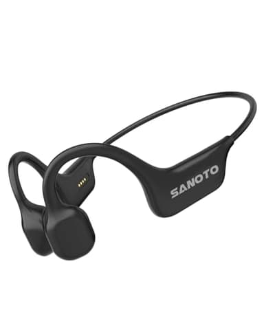 SANOTO Knochenschall Kopfhörer | Open Ear Bluetooth 5.3 Kopfhörer Sport Bone Conduction Kabellos IPX7 wasserdichte Schweißfeste Sportkopfhörer Fahrrad Radfahren